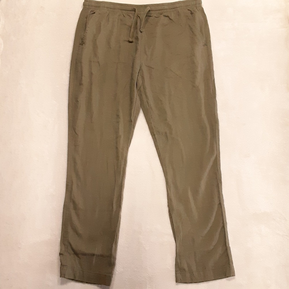 Jachs Mens Southampton Beach Pants 2XL Olive Green Linen Viscose 31" Inseam